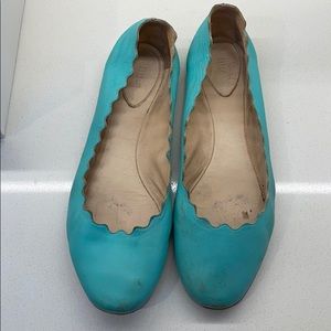 Chloe scalloped ballerina flats